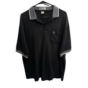 Vintage Munsingwear XL Polo Black Checker Golf Shirt Made in USA Penguin